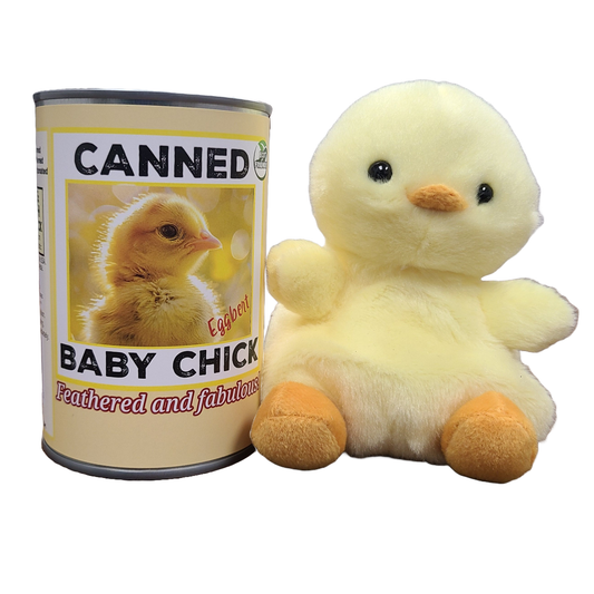 Canned Baby Chick | Easter Gift | Plush in Can w/Jokes