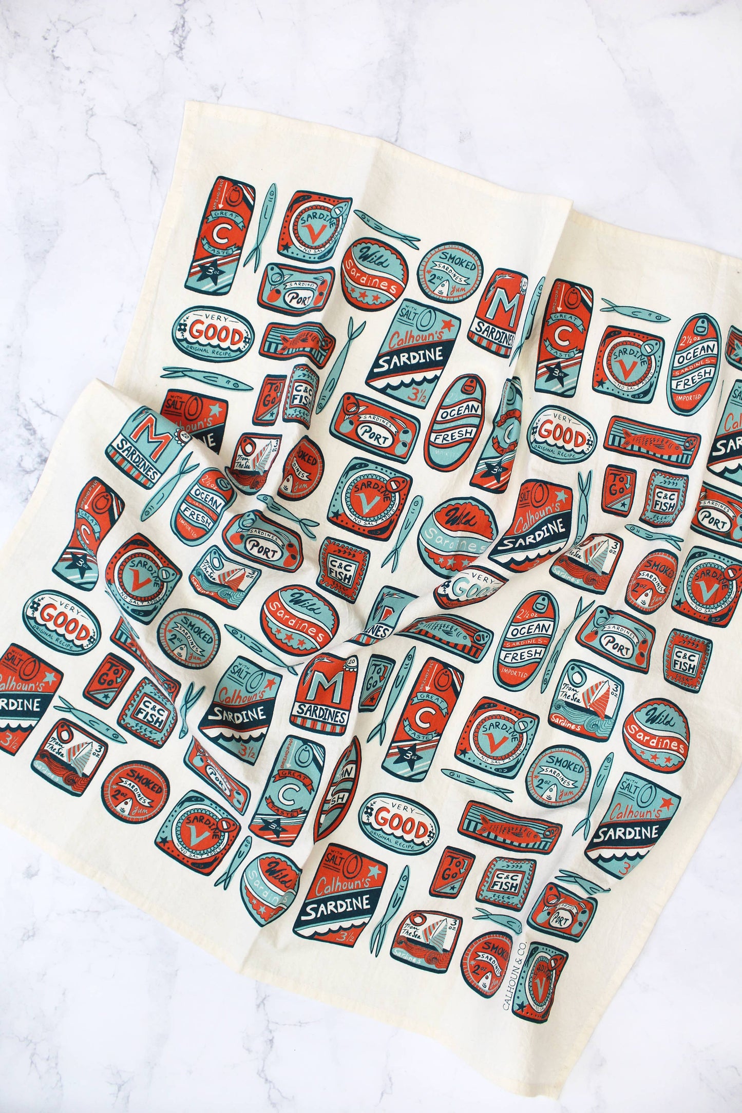 Sardines Tea Towel