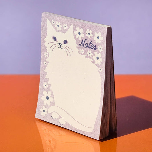 Floral Cat Notepad