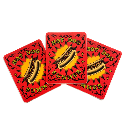 Hot Dog Summer Sticker