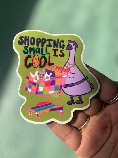 Shopping Small Is Cool Sticker