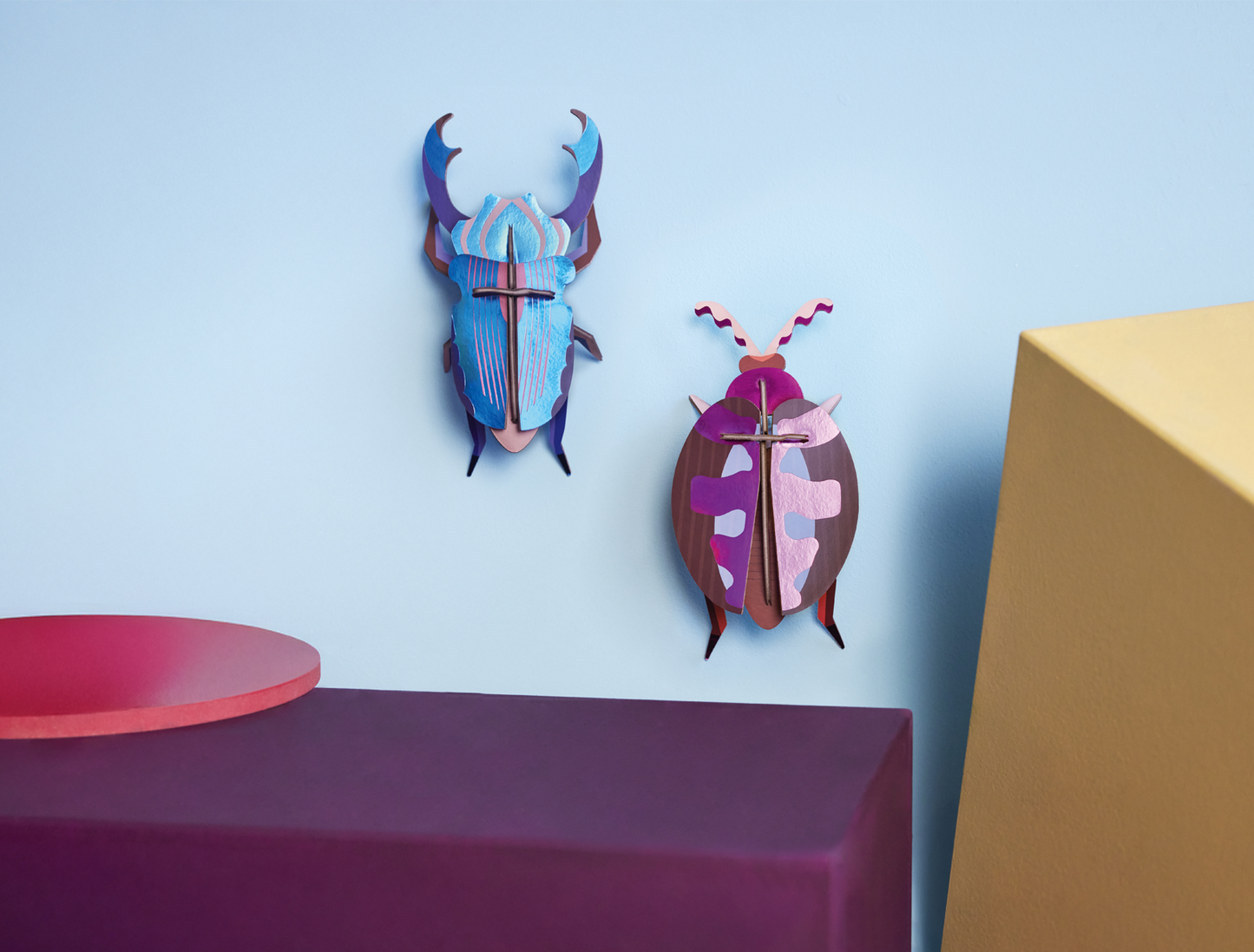 3D Wall Art - Radiant Beetle - Azure Stag Beetle