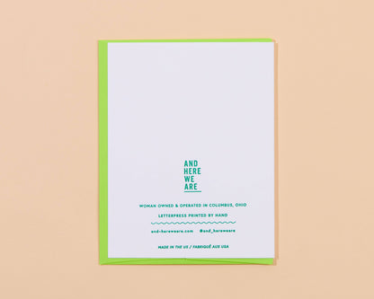 Thank You Vining Plant Letterpress Greeting Card