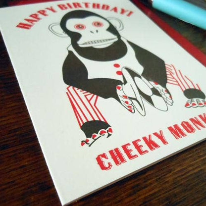 Cheeky Monkey Birthday Card