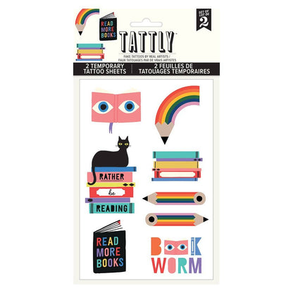 Bookworm Tattoo Sheet
