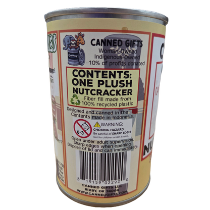 Cornelius the Canned Nutcracker - Christmas Plush in a Can