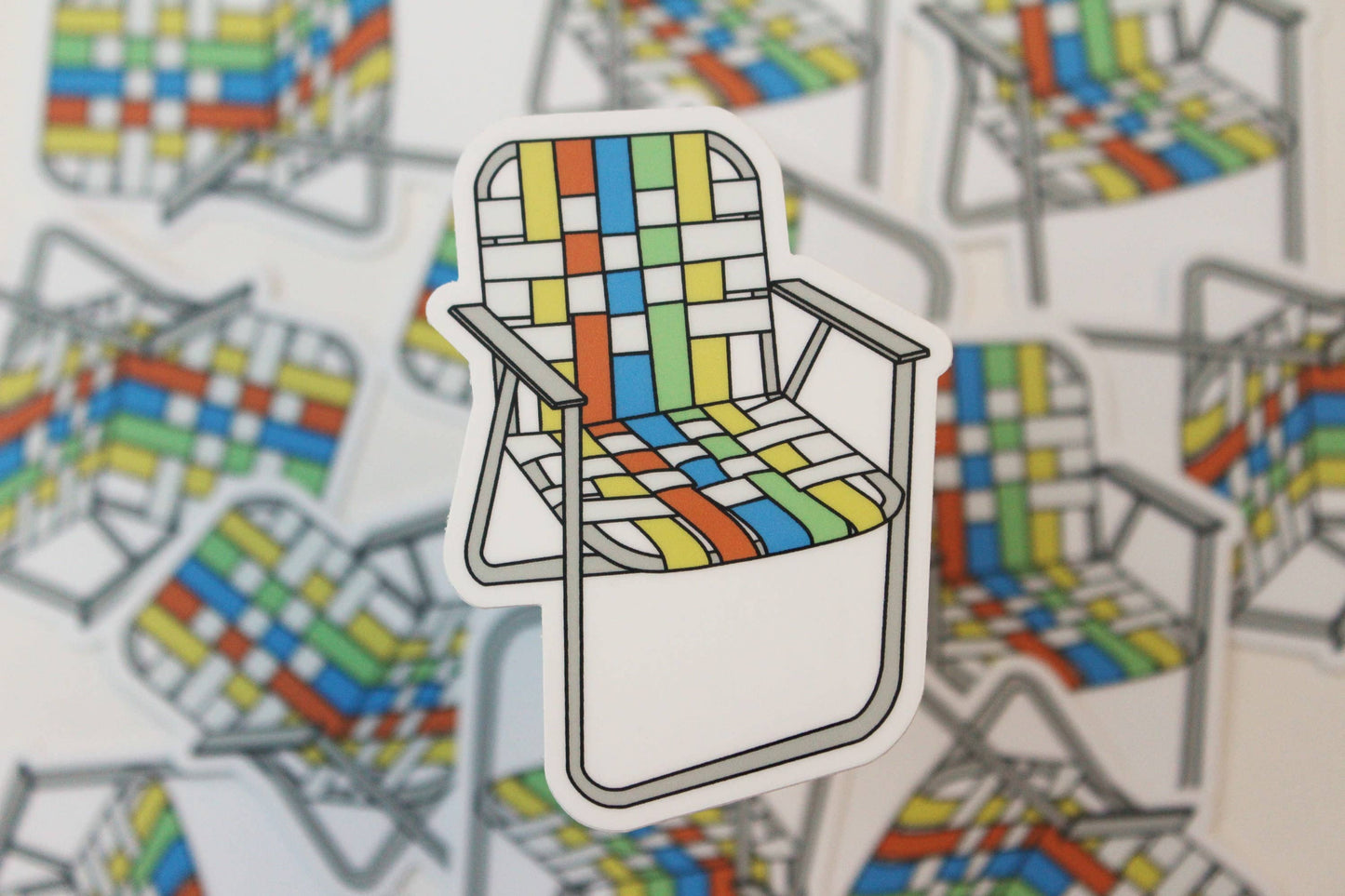 Vintage Aluminum Lawn Chair Sticker