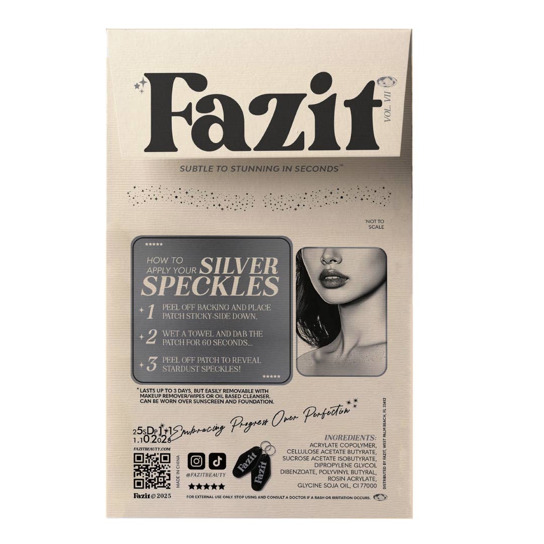Silver Decolletage Glitter Makeup Patches