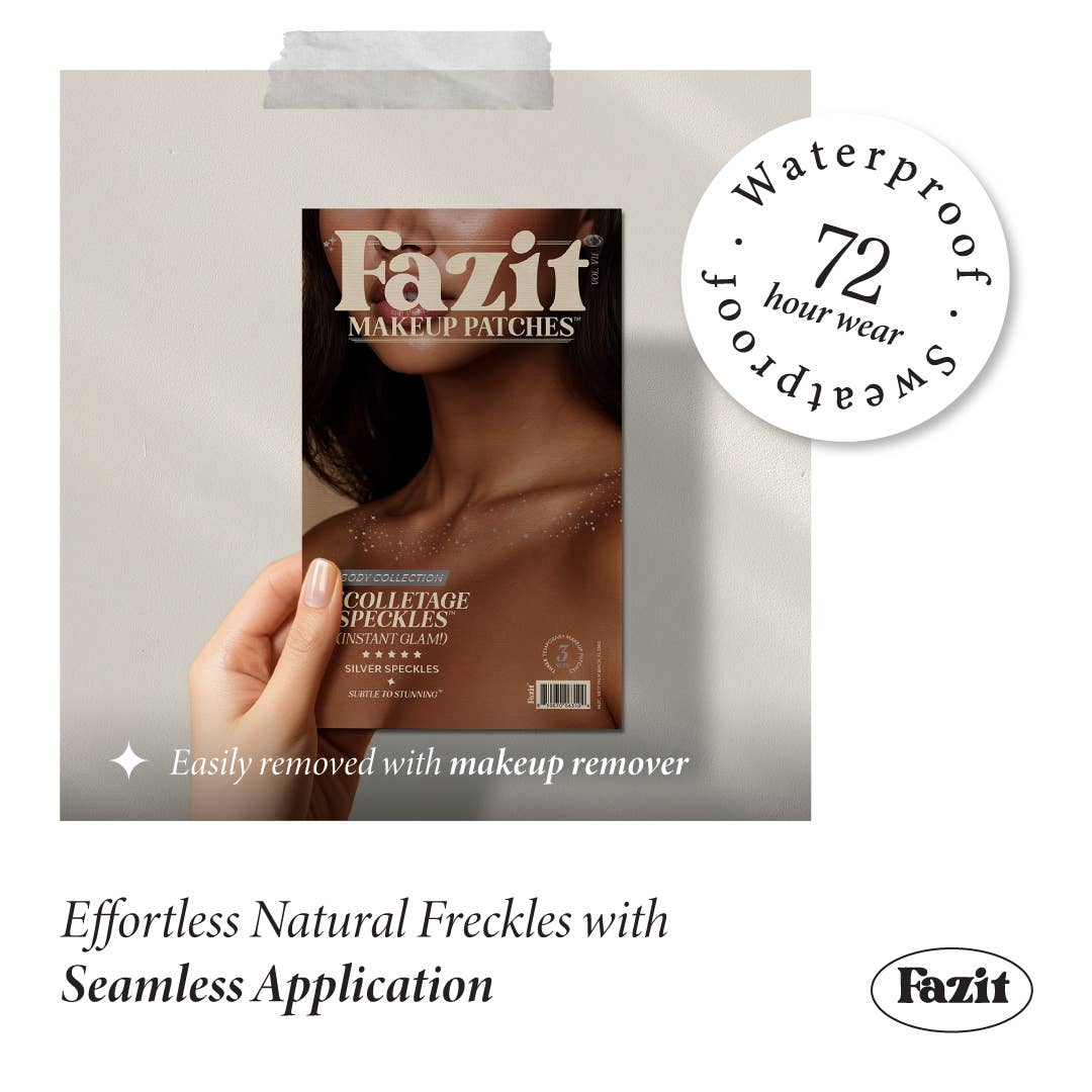 Silver Decolletage Glitter Makeup Patches