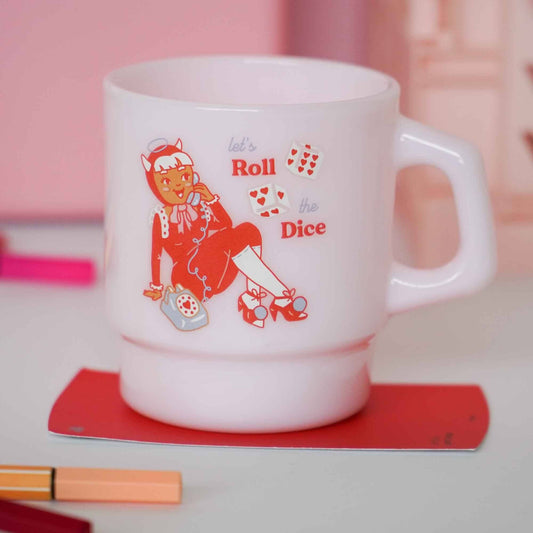 "Let's Roll the Dice" Vintage Diner Mug