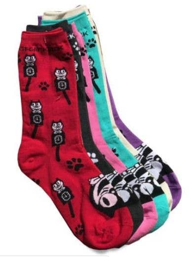 Kit-Cat Clock Socks