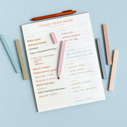 Muted Highlighter Set of 6 Colors