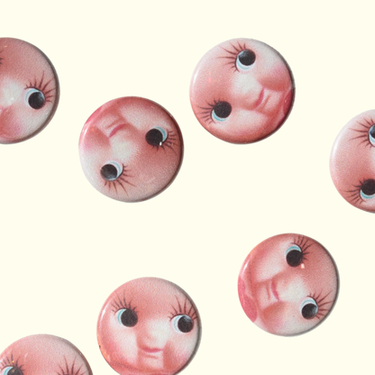 Kewpie Face Pin