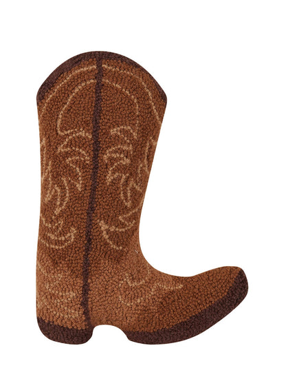 Brown Cowboy Boot Pillow