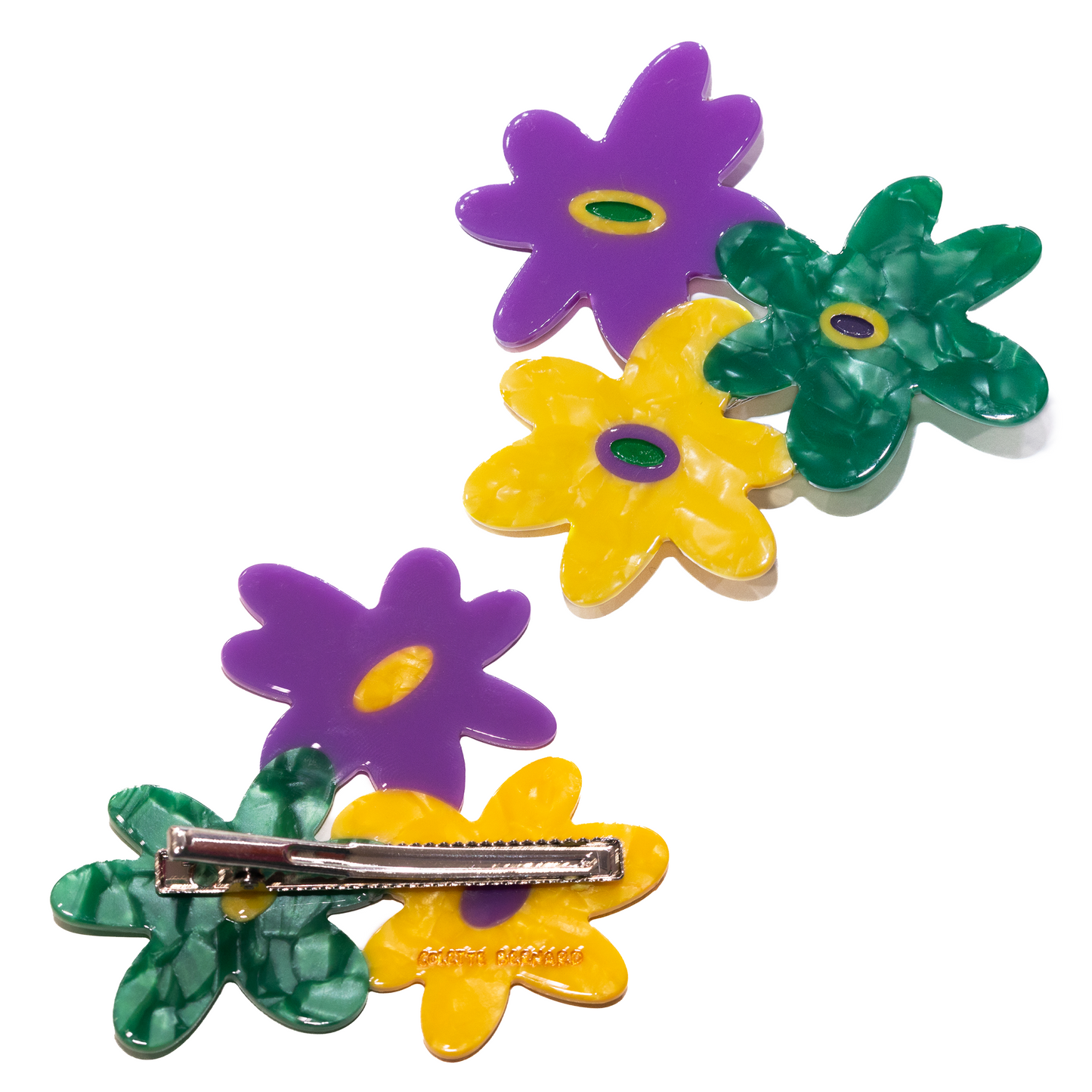 Mardi Gras Flower Clip