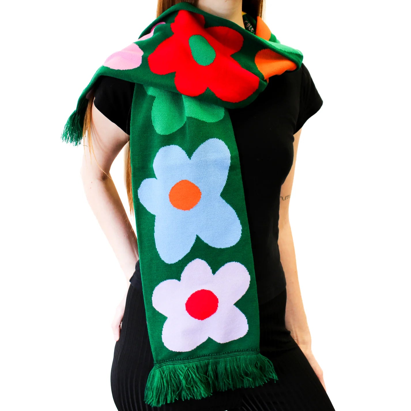 Flower Power Scarf (White)