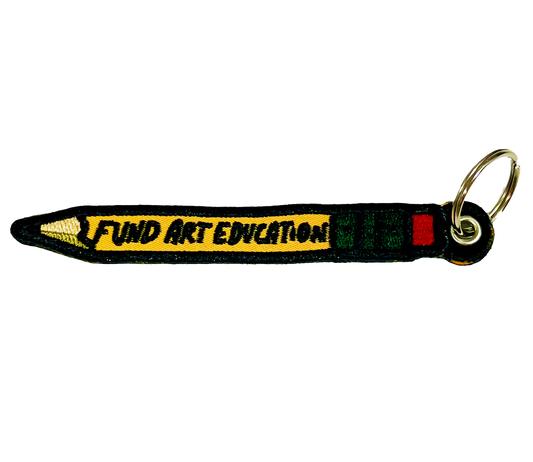 Fund Art Education Embroidered Keychain