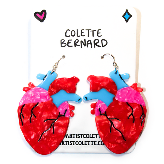 Anatomical Heart Earrings