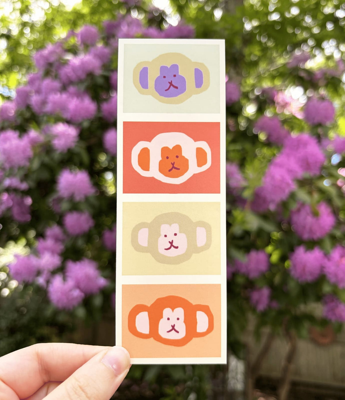 Colorful Monkey Bookmark