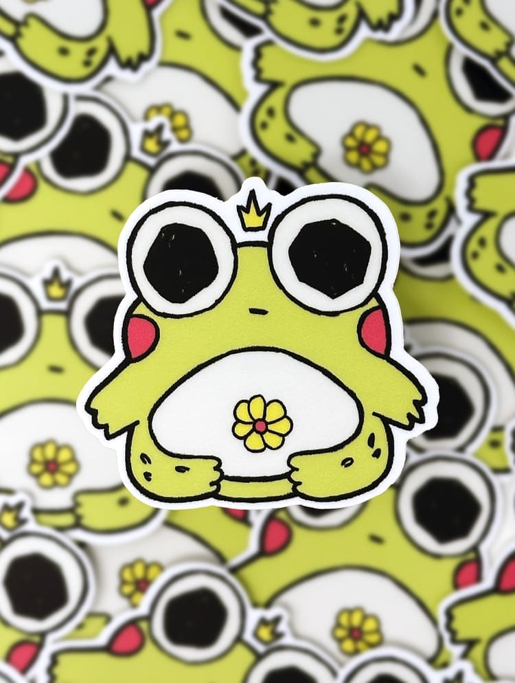 Frog King Sticker