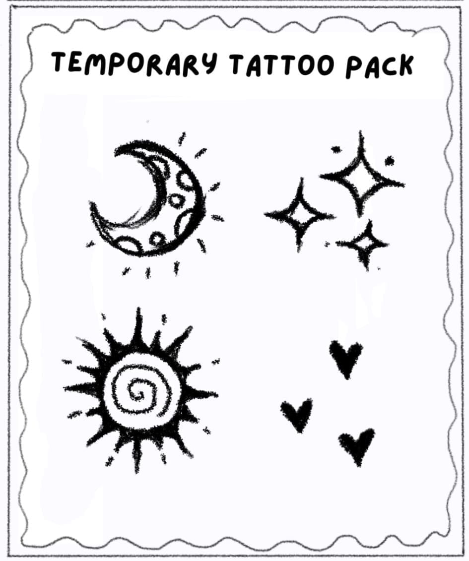 Night Sky Temporary Tattoos