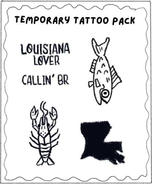 Louisiana Temporary Tattoos