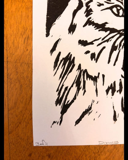 Miss Duchess Linocut Print