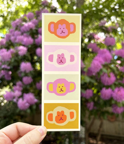 Colorful Monkey Bookmark