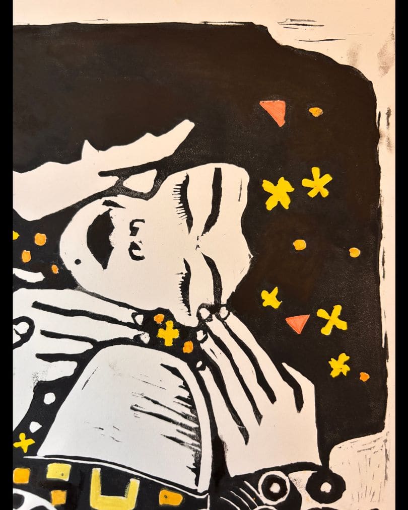 Bésame Linocut Original