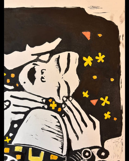 Bésame Linocut Original