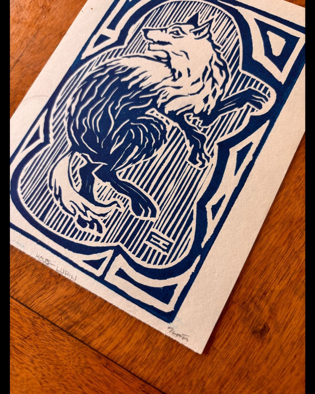 House of Lupin Linocut Print