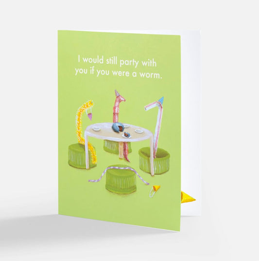 Waldron's Worm Party Card