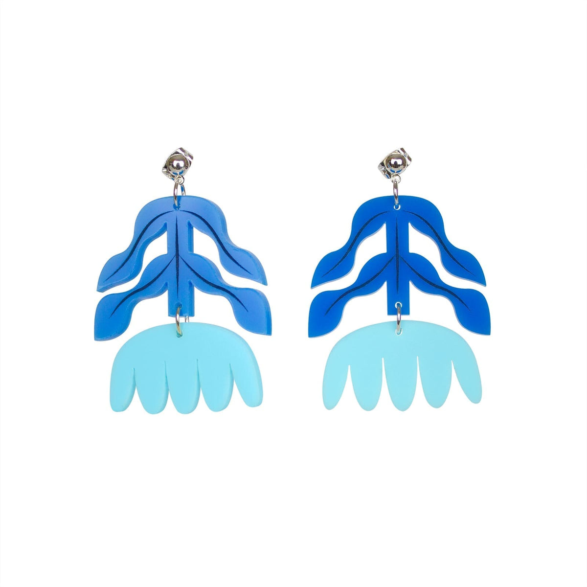 Wavy Wonders Acrylic Post Earrings
