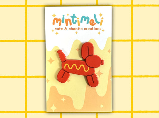 Hot Dog Enamel Pin