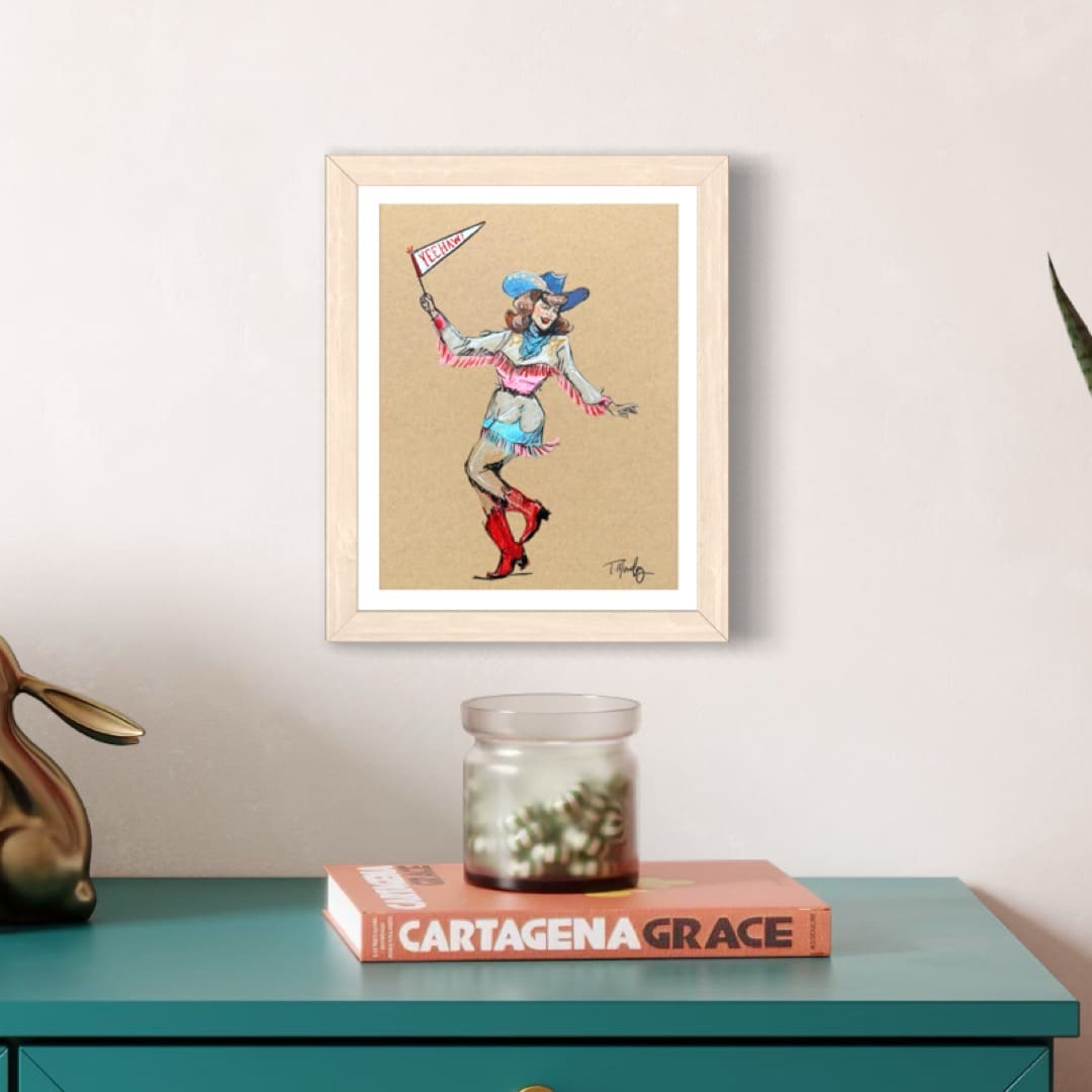 Yeehaw Cowgirl- Art Print