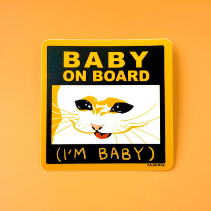 Baby on Board Waterproof Vinyl Sticker
