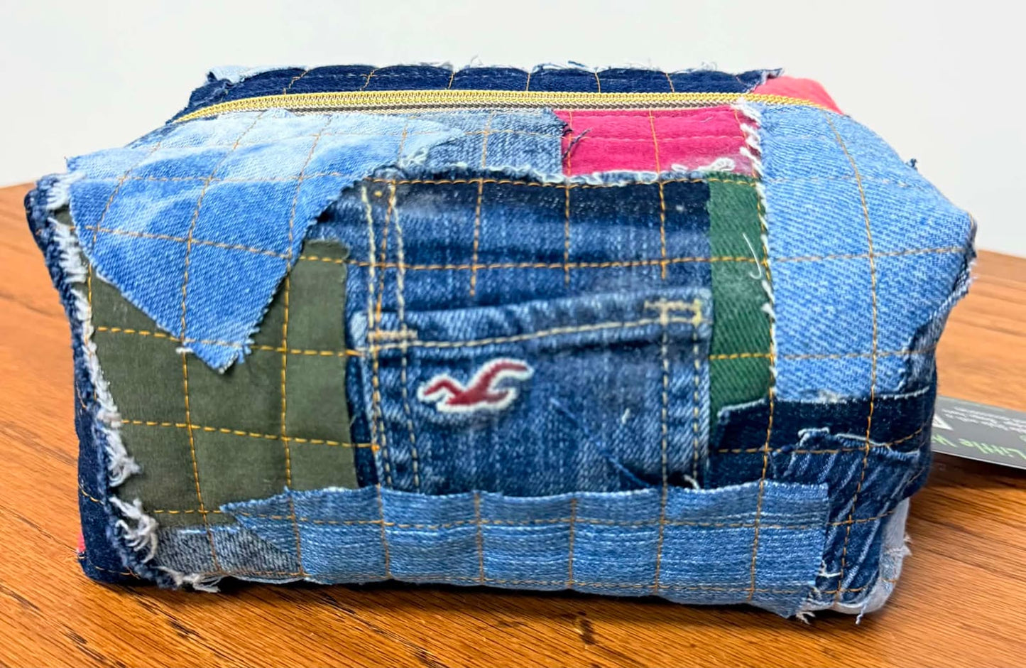 Patchwork Denim Dopp Kit