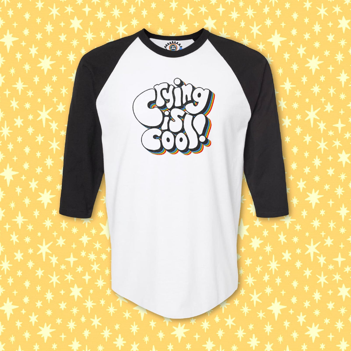"Crying Is Cool" Rainbow Raglan Shirt