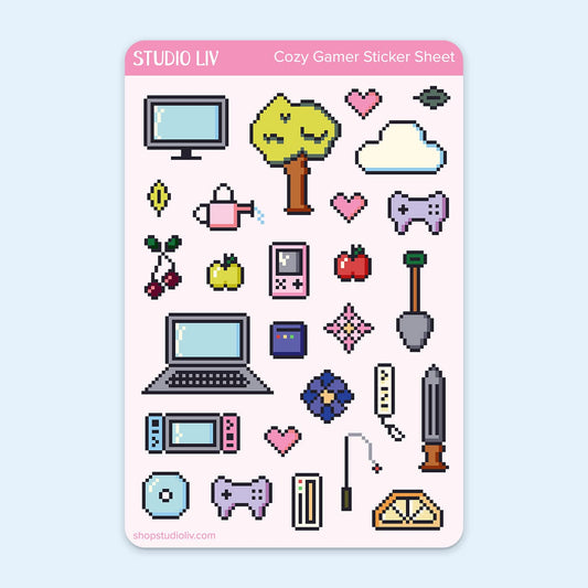 Cozy Gamer Sticker Sheet