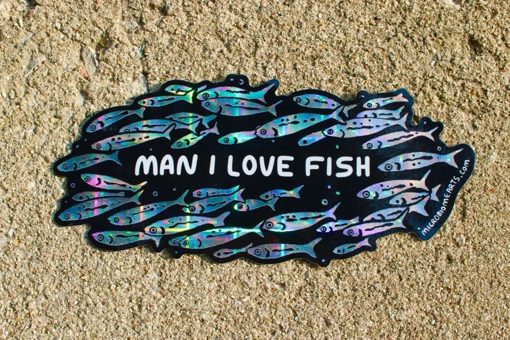 Man I Love Fish Bumper Sticker
