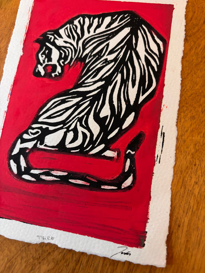 Tigre Linocut Original