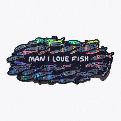 Man I Love Fish Bumper Sticker