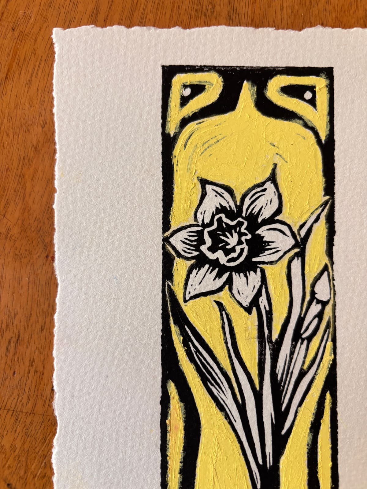 Daffodil Linocut Original