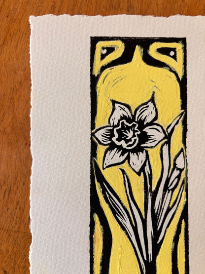 Daffodil Linocut Original