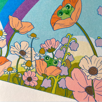 Rainbow Frog Polaroid Print