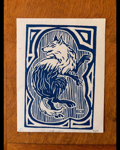 House of Lupin Linocut Print