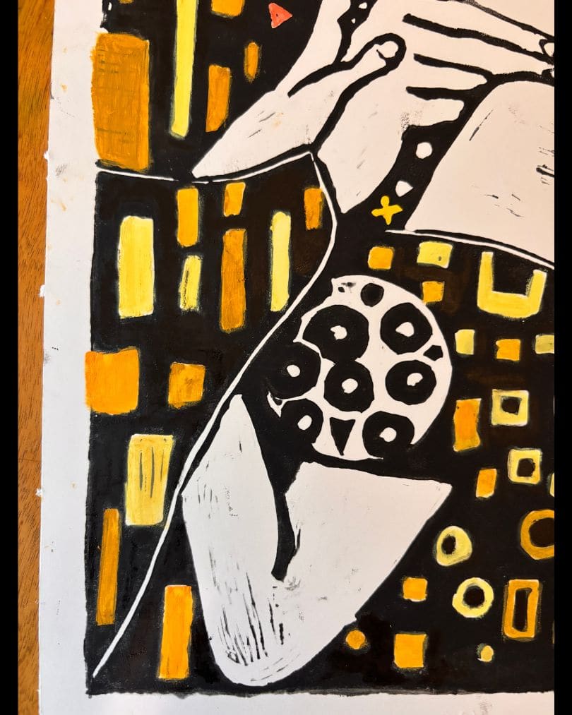 Bésame Linocut Original