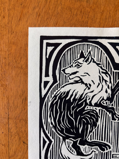House of Lupin Linocut Print