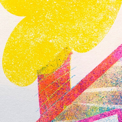 Rainbow House Riso Print