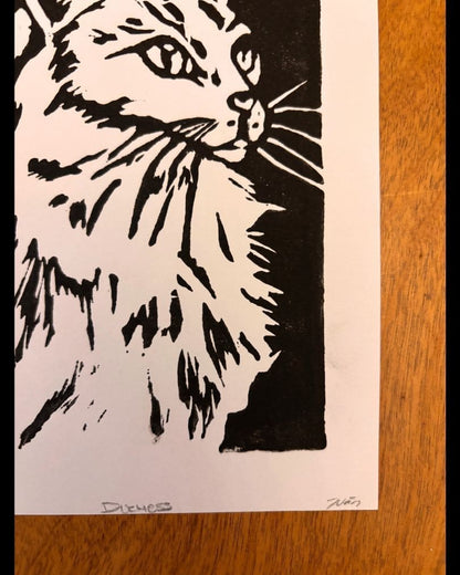 Miss Duchess Linocut Print